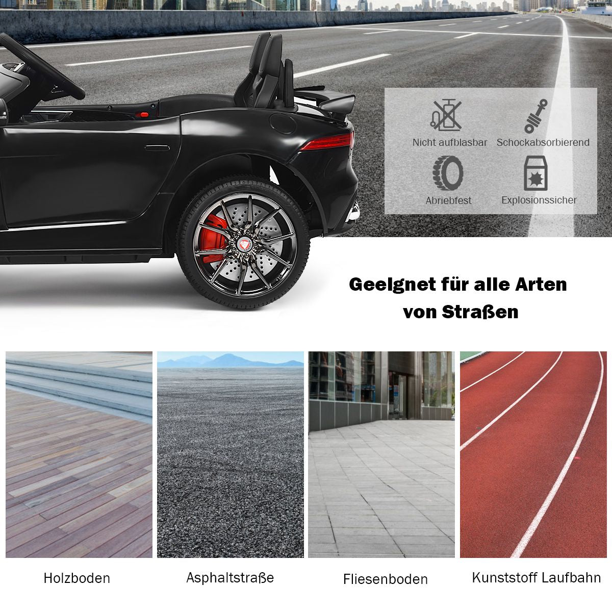 Elektro Kinderauto Mit Geschichten & Musik & Hupe & Scheinwerfer & 2,4G Fernbedienung