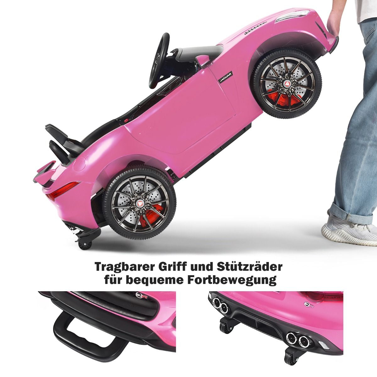 Elektro Kinderauto Mit Geschichten & Musik & Hupe & Scheinwerfer & 2,4G Fernbedienung