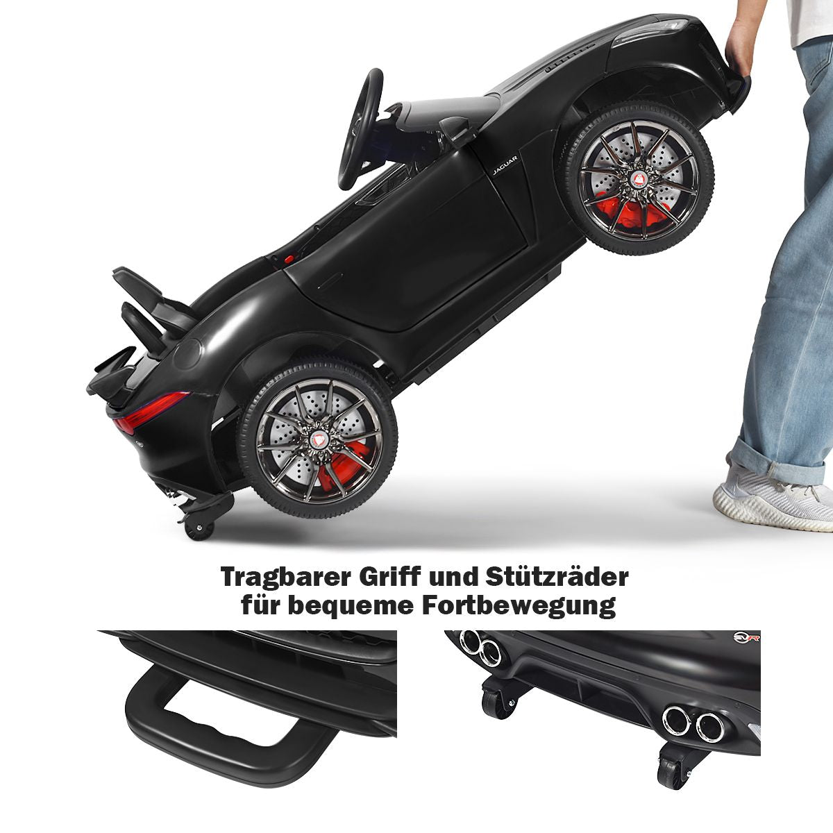 Elektro Kinderauto Mit Geschichten & Musik & Hupe & Scheinwerfer & 2,4G Fernbedienung
