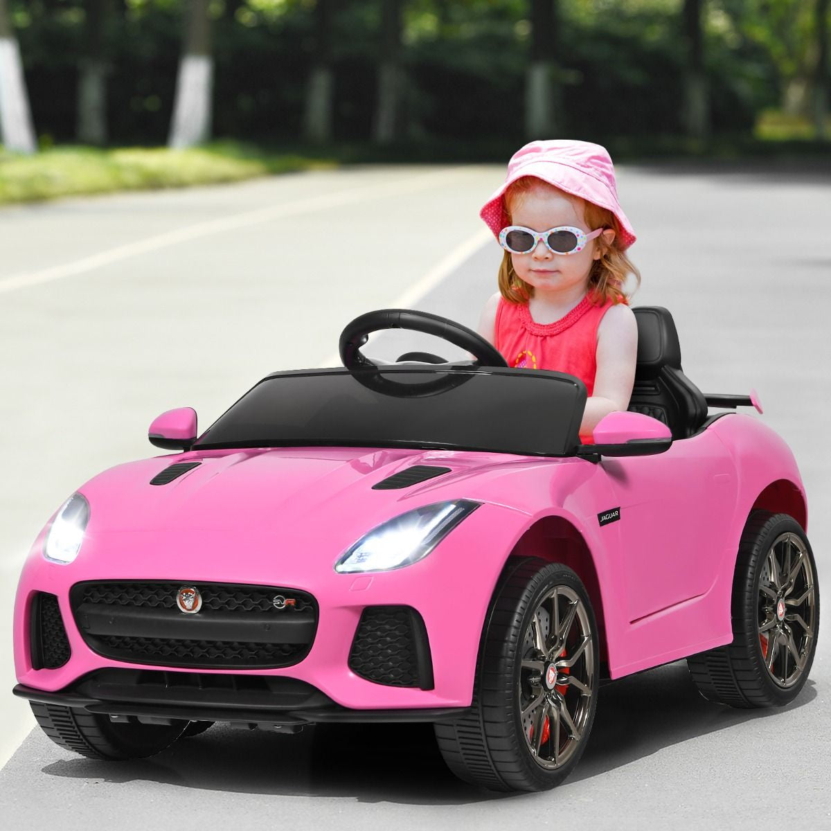 Elektro Kinderauto Mit Geschichten & Musik & Hupe & Scheinwerfer & 2,4G Fernbedienung