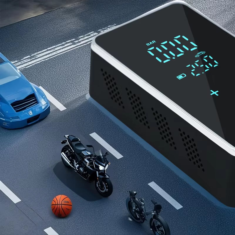 Wireless Air Pump 150Psi Touch Screen Portable Electric Tire Inflator for Car Bicycle Motorcycle Mini Air Compressor Injector