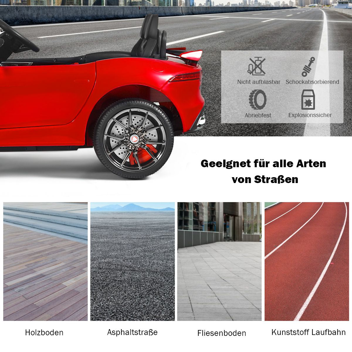 Elektro Kinderauto Mit Geschichten & Musik & Hupe & Scheinwerfer & 2,4G Fernbedienung