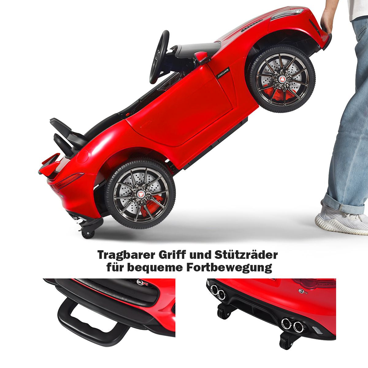 Elektro Kinderauto Mit Geschichten & Musik & Hupe & Scheinwerfer & 2,4G Fernbedienung
