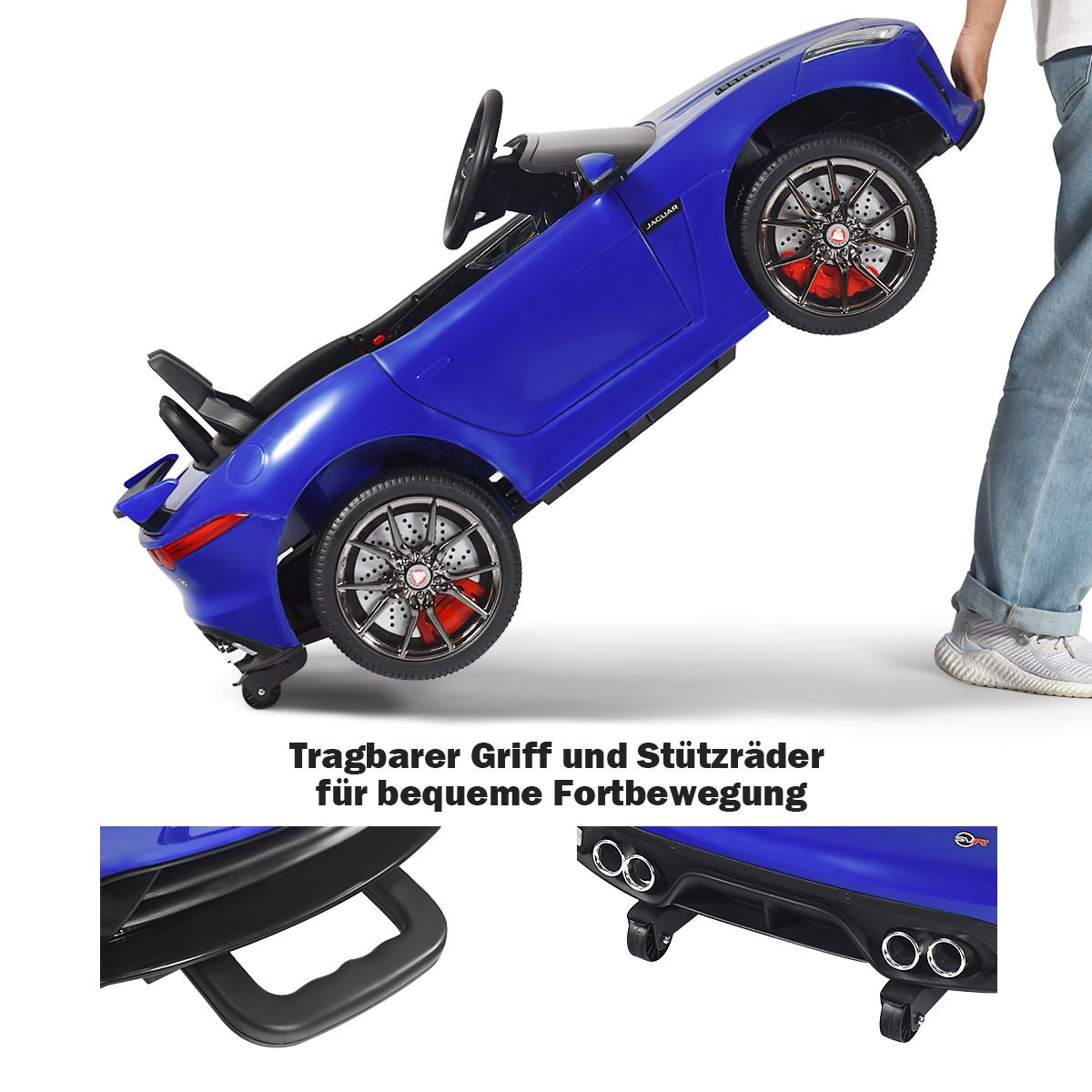 Elektro Kinderauto Mit Geschichten & Musik & Hupe & Scheinwerfer & 2,4G Fernbedienung