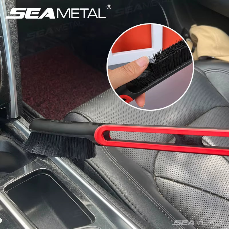 Multifunction Car Interior Soft Brush Long Handle Dust Sweeping Brush Scratch Free for Car Washing Dust Removal Tool