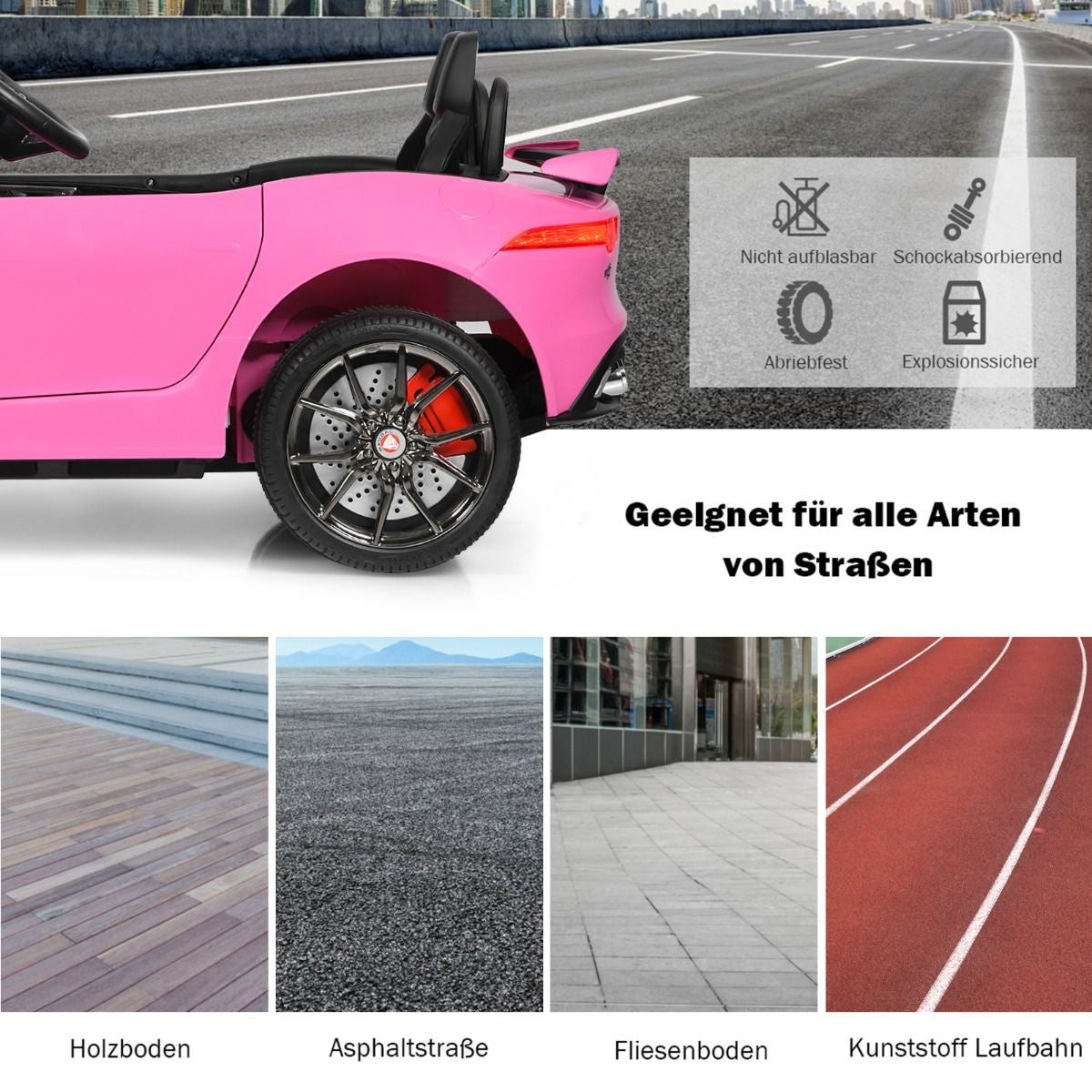 Elektro Kinderauto Mit Geschichten & Musik & Hupe & Scheinwerfer & 2,4G Fernbedienung